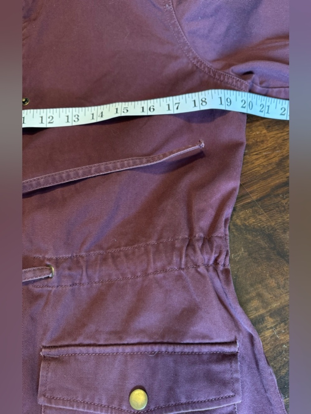 Loft Outlet Womens Plum Field Utility Jacket Cinch Tie Waist Cargo Pockets Sz S - Picture 8 of 9
